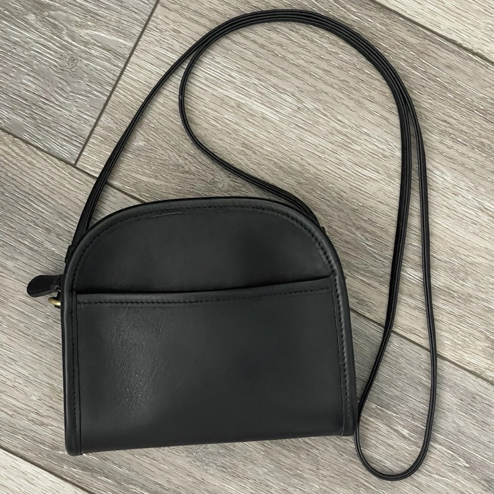 EUC Vtg Coach Black Leather Abbie Small Crossbody Bag J8U-9017 No Hang Tag - Picture 3 of 15